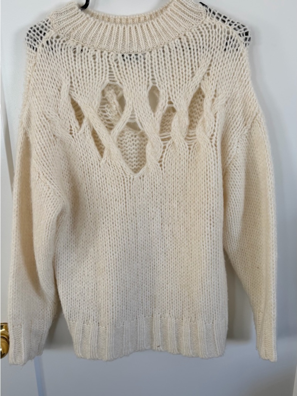 ZARA Women’s Knitted Cream Sweater S - Picture 2 of 6